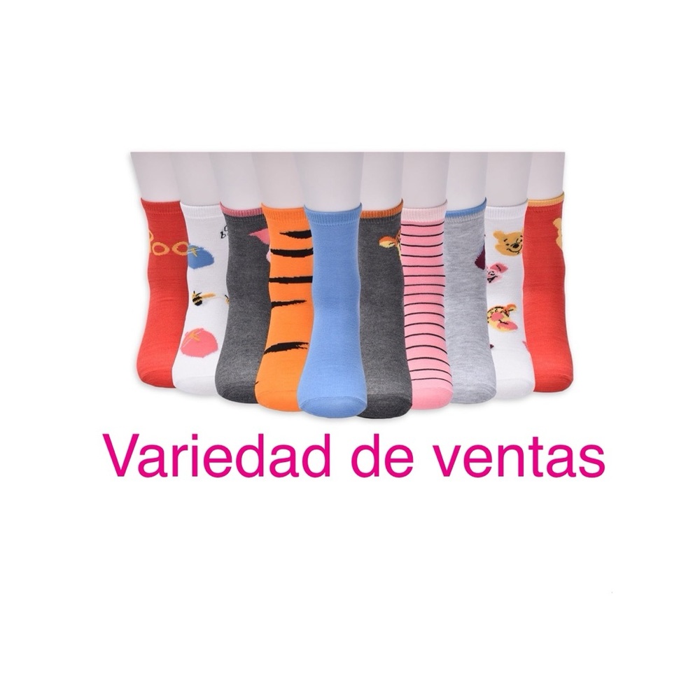 Disney Winnie the Pooh Women's Graphic Crew Socks, 10-Pack, Sizes 4-10 - Picture 3 of 5